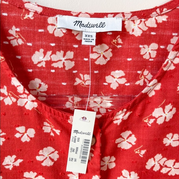 NWT Madewell Puff-Sleeve Button-Front Top - Picture 3 of 11